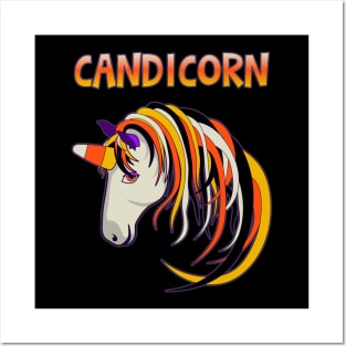 Candicorn the Halloween Unicorn Posters and Art